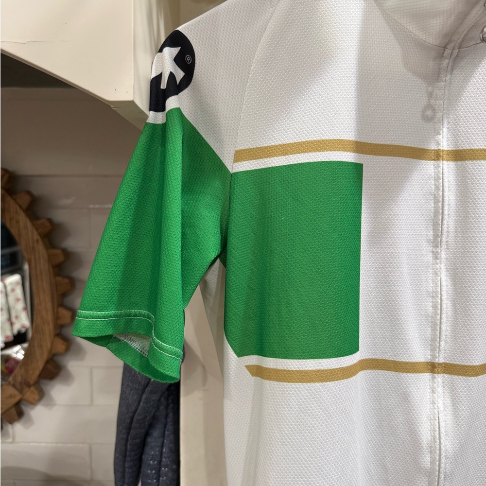 Assos White Cycling Jersey with Red and Green Panels - Picture 12 of 12